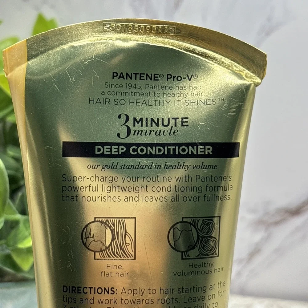 Pantene Pro-V 3 Minute Miracle Sheer Volume Deep Conditioner‎ 6oz 180mL